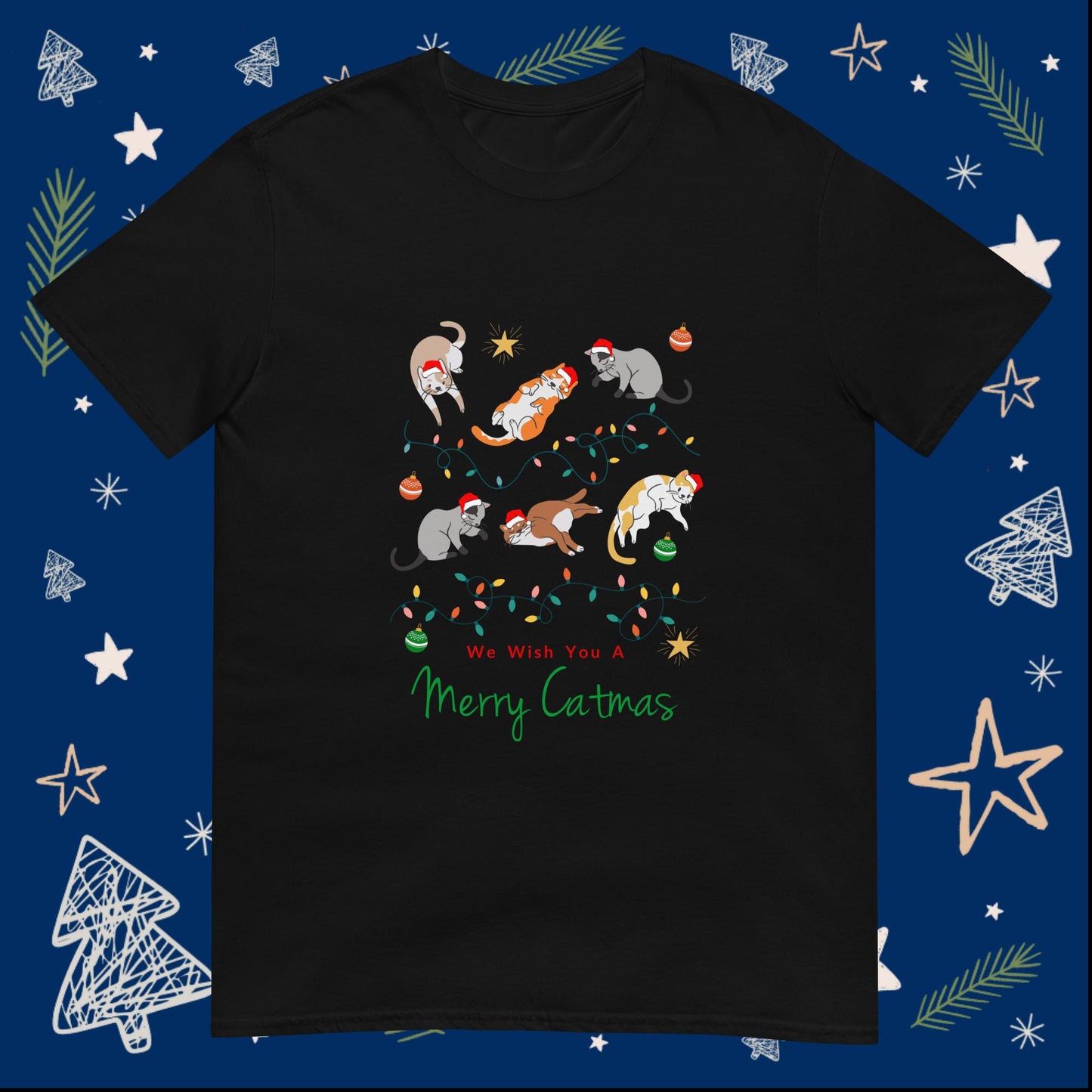 Merry Catmas Adult Unisex T-Shirt